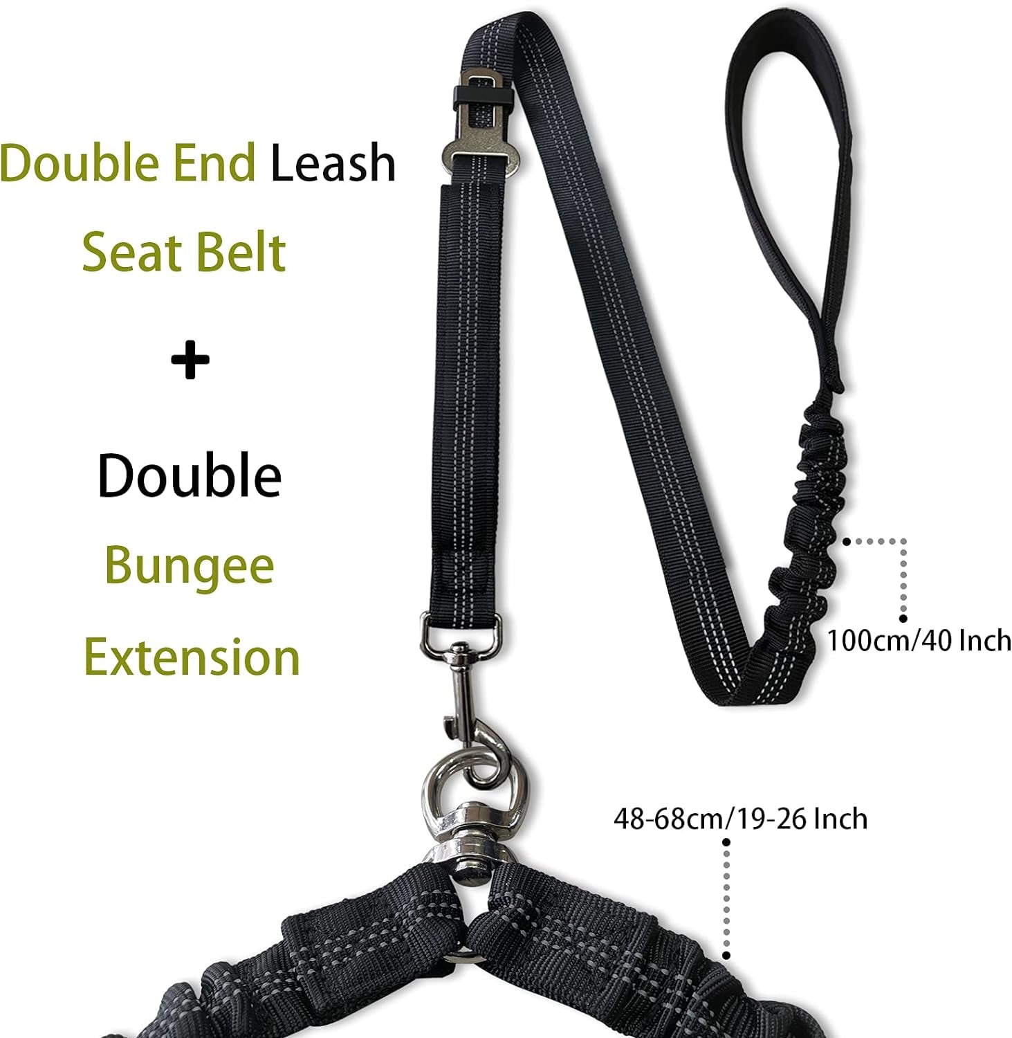 Adjustable 360° Tangle-Free Double Dog Leash for Small, Medium, and Large Dogs - Ideal for Walking and Training (Black)